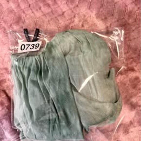 green tie dye crop top vacation or resort wear light weight breezy  2X #0739 - Picture 8 of 8